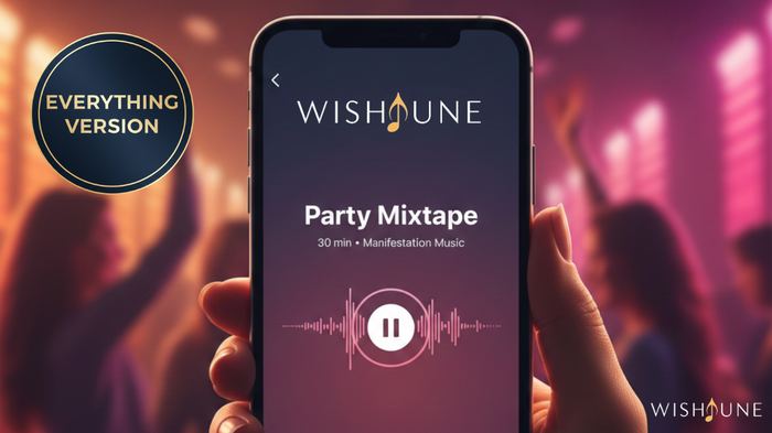 Wishtune Party Mixtape, Everything focus, playing on a phone