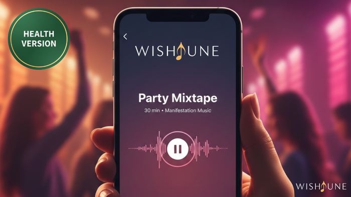 Wishtune Party Mixtape, Health focus, playing on a phone