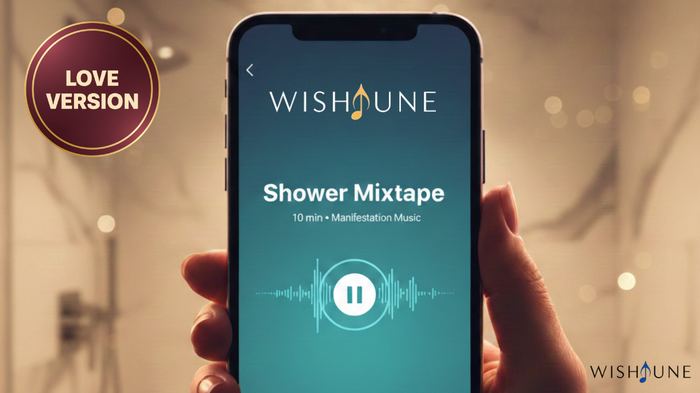 Wishtune Shower Mixtape, Love focus, playing on a phone
