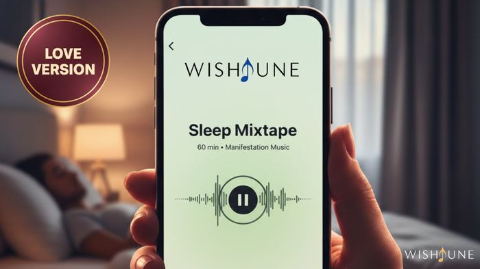 Wishtune Sleep Mixtape, Love focus, playing on a phone
